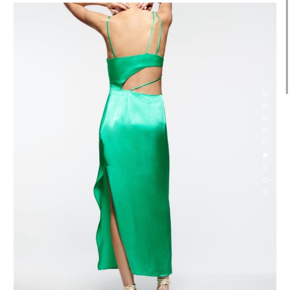 Zara Asymmetric satin effect dress - Picture 4 of 16